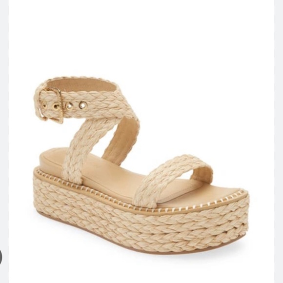 Ulla Johnson Raffia Platform Sandals size 8 - Picture 2 of 4